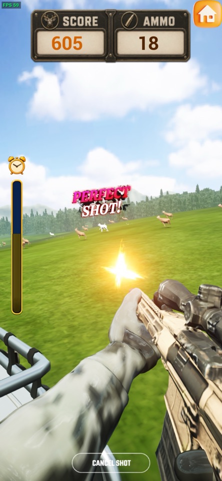 Hunting gameplay screen